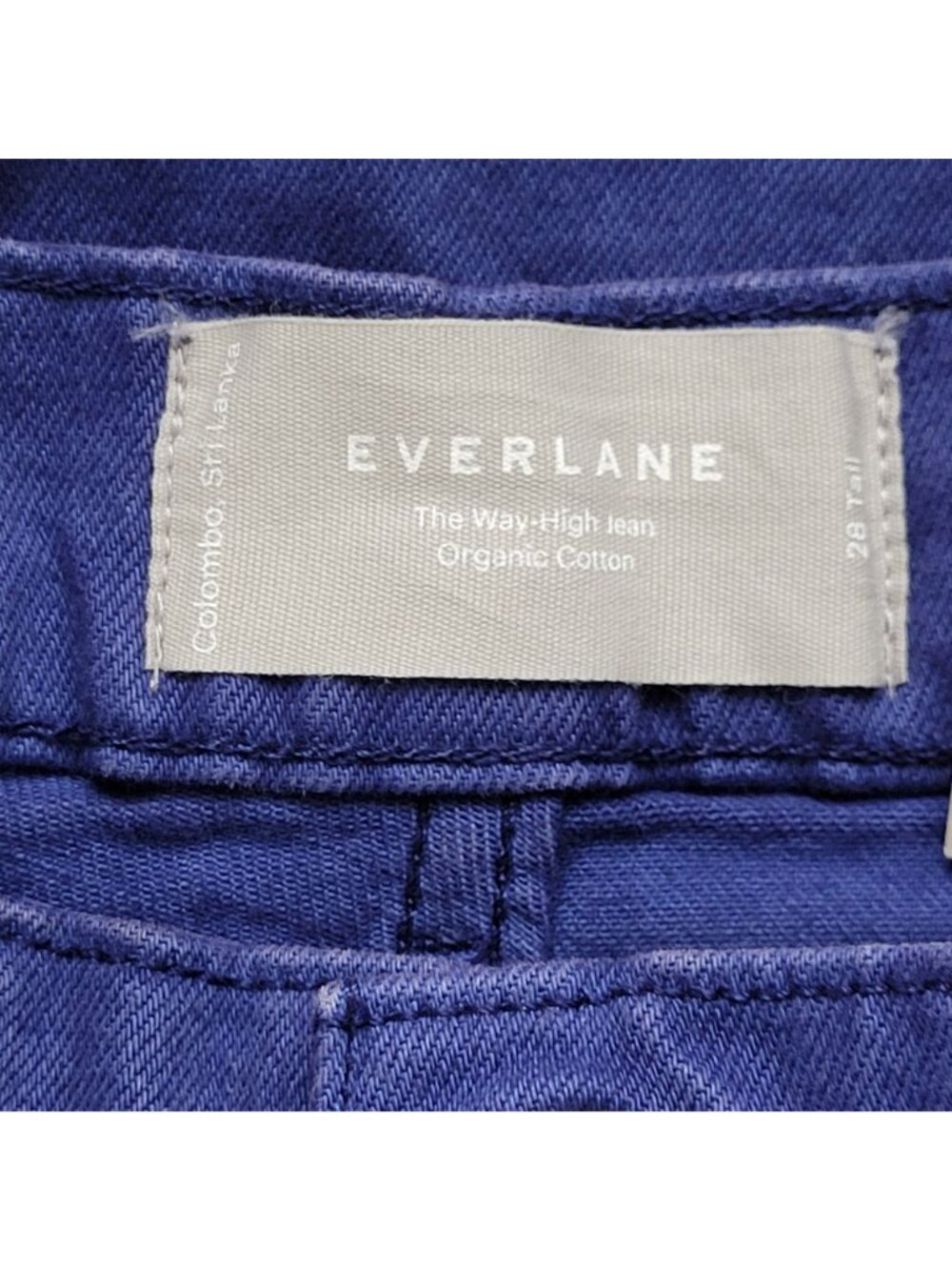 Everlane The Way High Jean Womens Size 28T Blue Straight Leg Organic Cotton - Picture 5 of 8